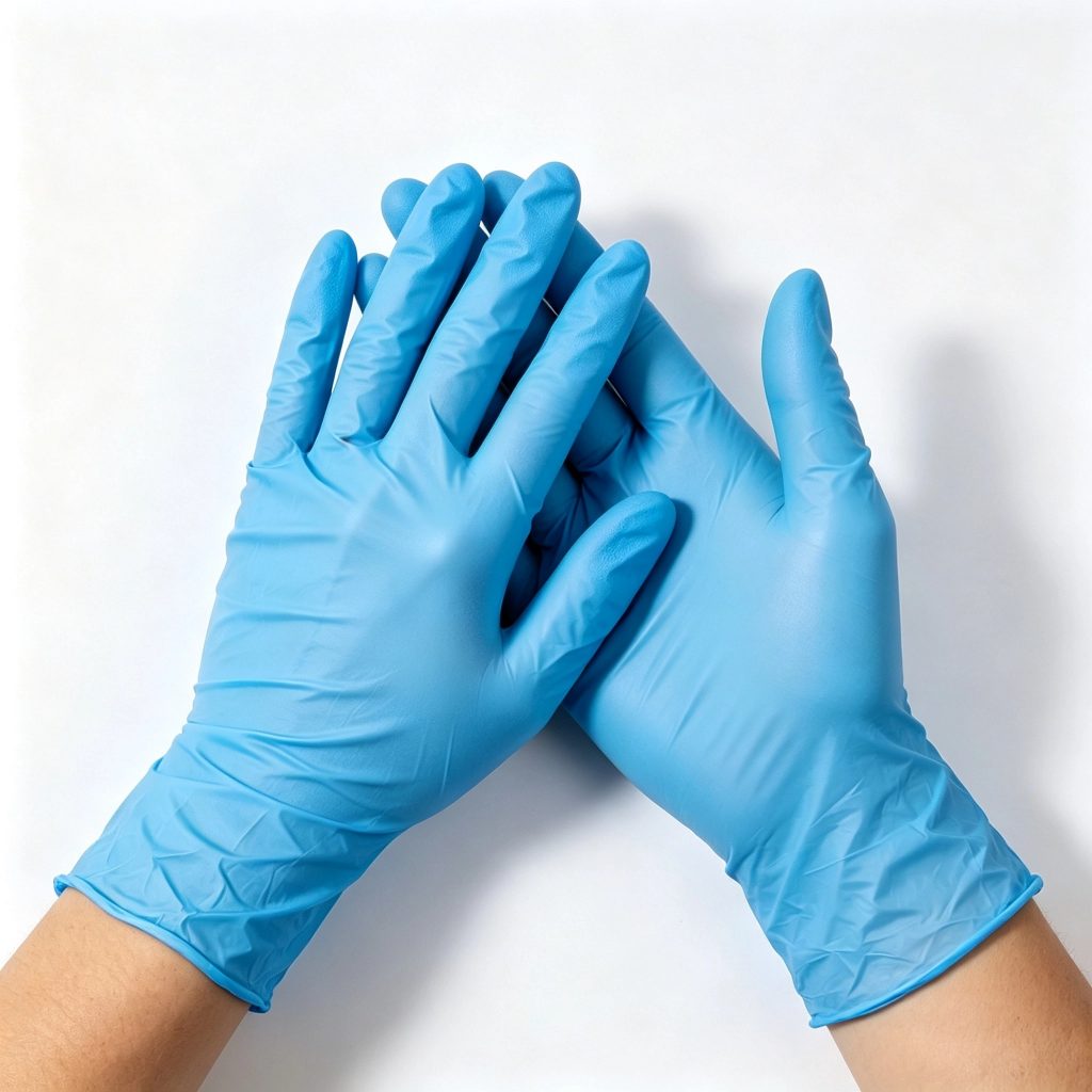 24Med SynMax™ Nitrile-Vinyl Hybrid Blend Examination Gloves (Medical Blue) thumbnail 2