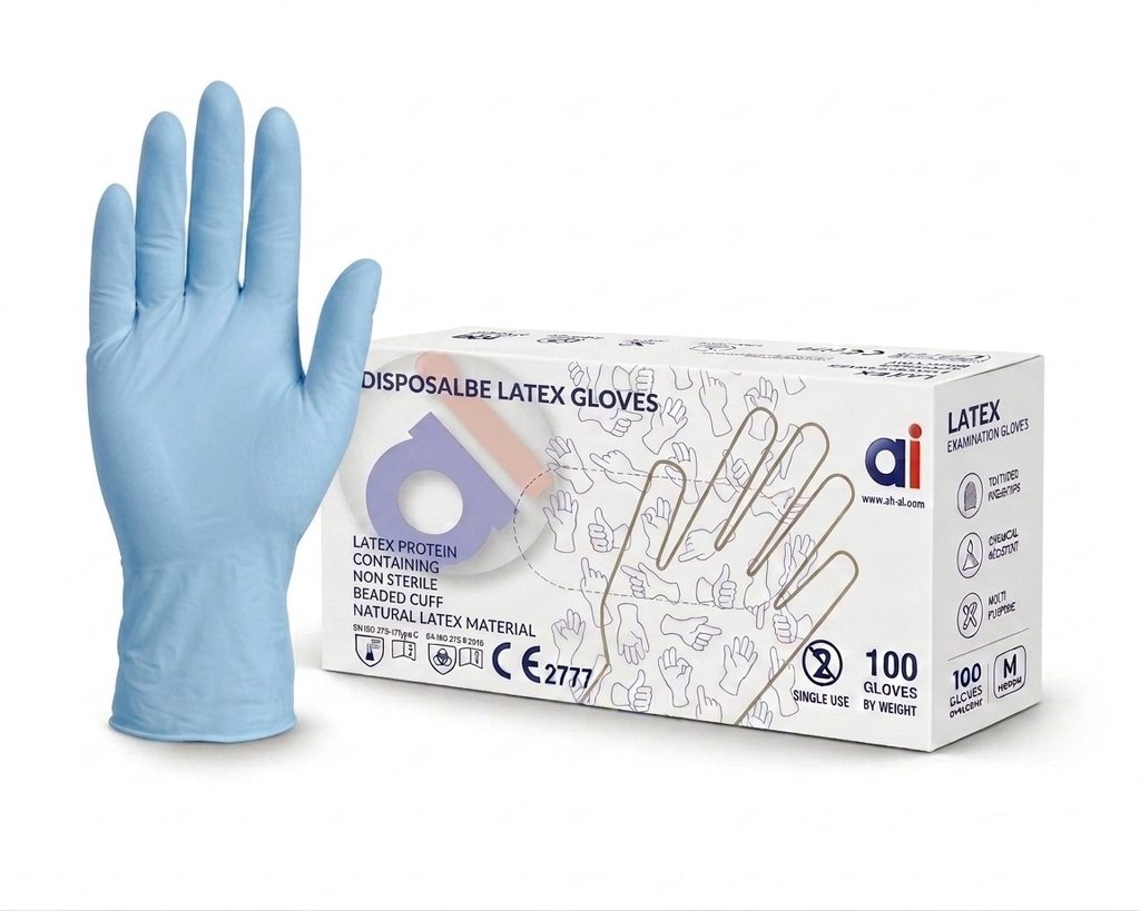 24Med ExtendedCuff™ 300mm Long Cuff Medical Latex Gloves