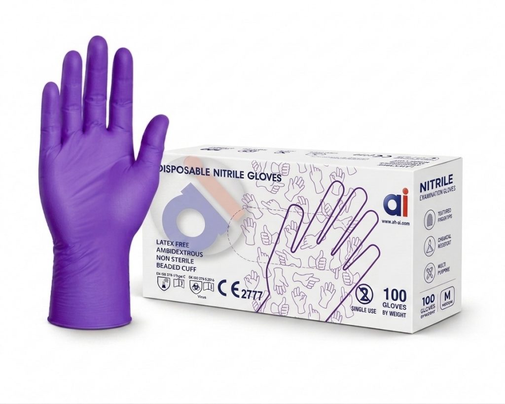 24Med ChemBarrier™ Purple Nitrile Examination Gloves (Chemo-Tested)