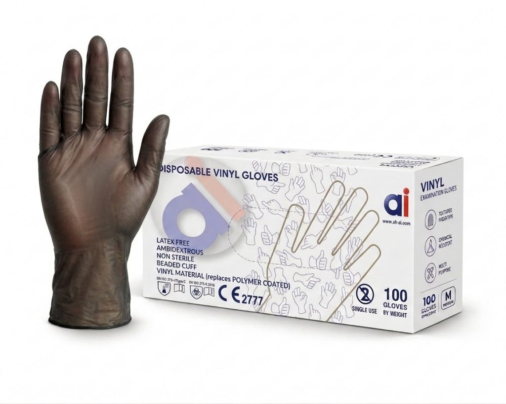 24Med MultiSize™ Clear Vinyl Disposable Gloves (S / M / L / XL)